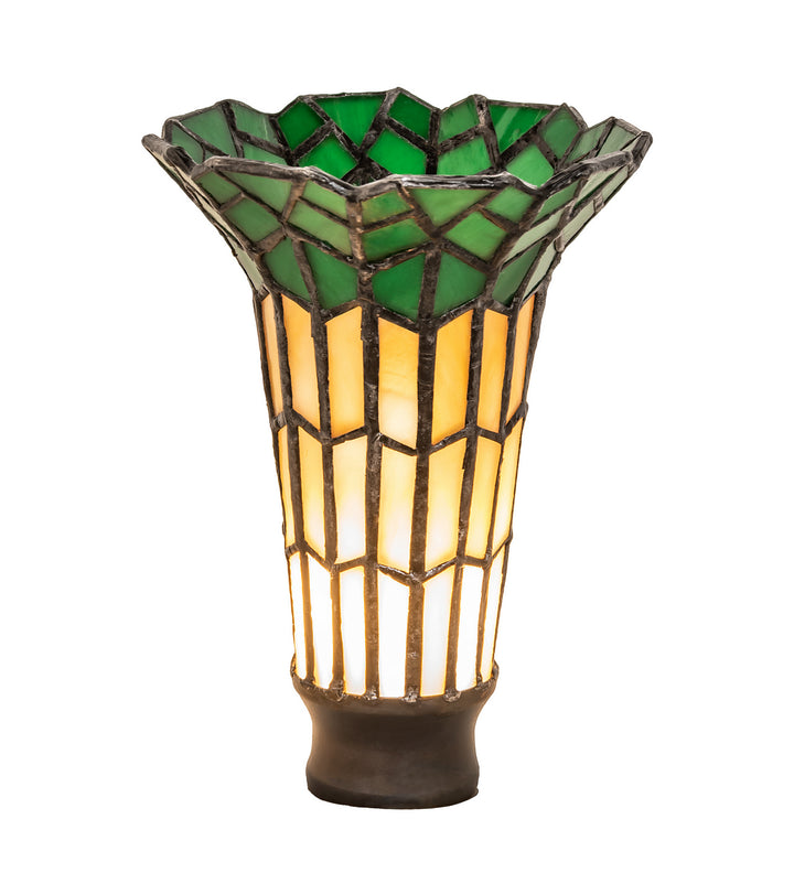 Meyda Tiffany Lighting 16582 Stained Glass Pond Lily Shade Lamp Shade Bronze / Dark