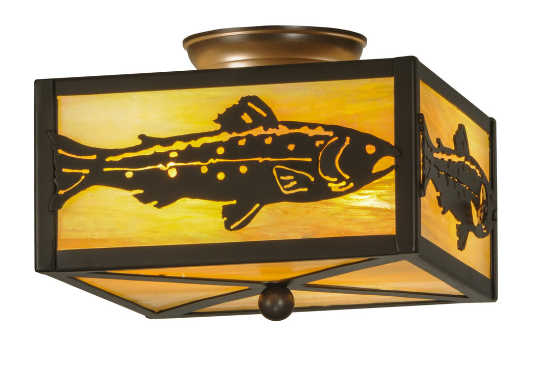 Meyda Tiffany Trout 18958 Ceiling Light - Timeless Bronze
