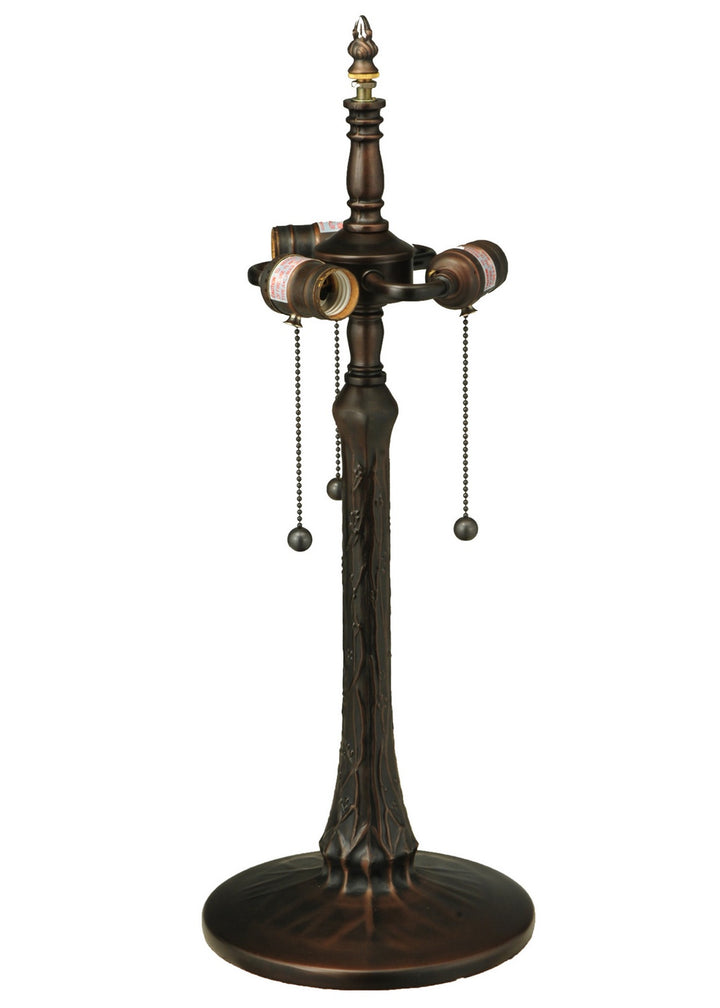 Meyda Tiffany Lighting 30972 Tiffany Tree Three Light Table Base Hardware Utility Light Bronze / Dark