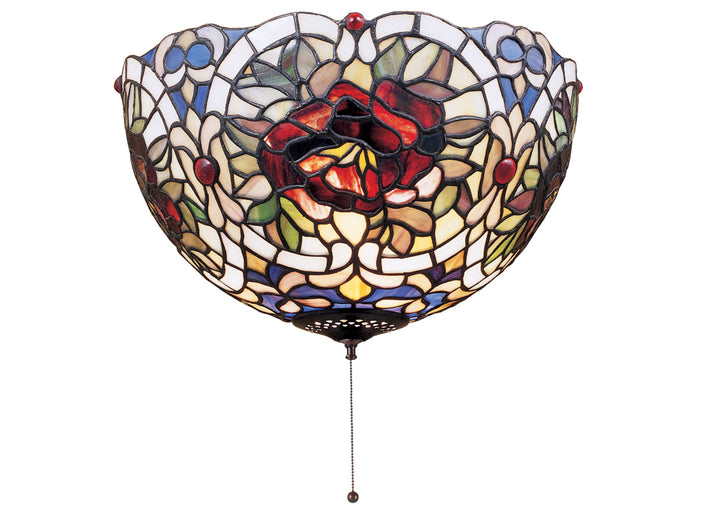 Meyda Tiffany Renaissance Rose 38678 Ceiling Light - Beige Burgundy Ca