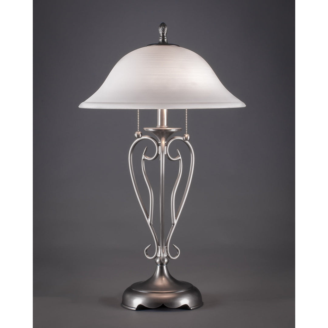 Toltec Lighting 42-BN-612  Olde Iron Lamp Brushed Nickel