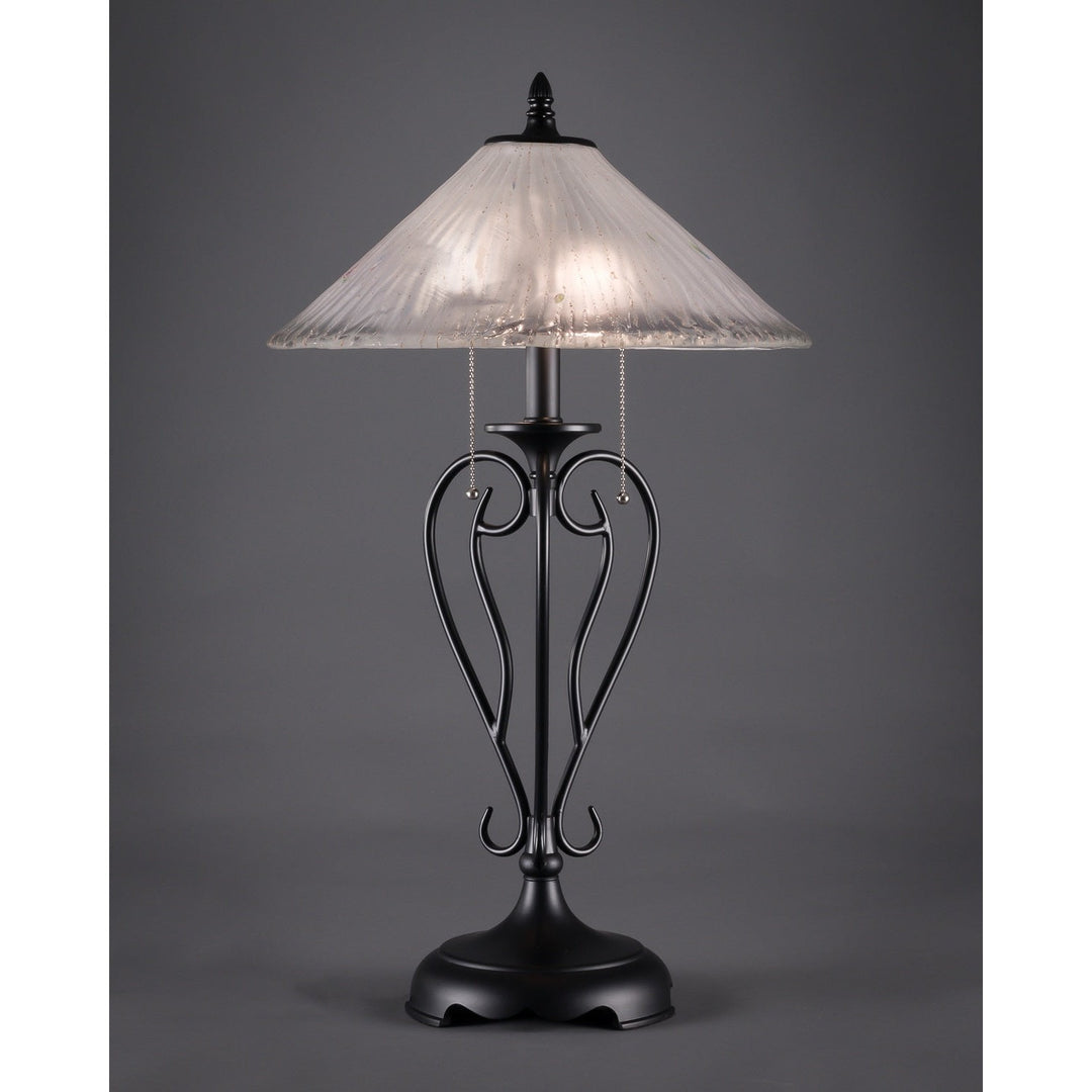 Toltec Lighting 42-MB-711  Olde Iron Lamp Matte Black