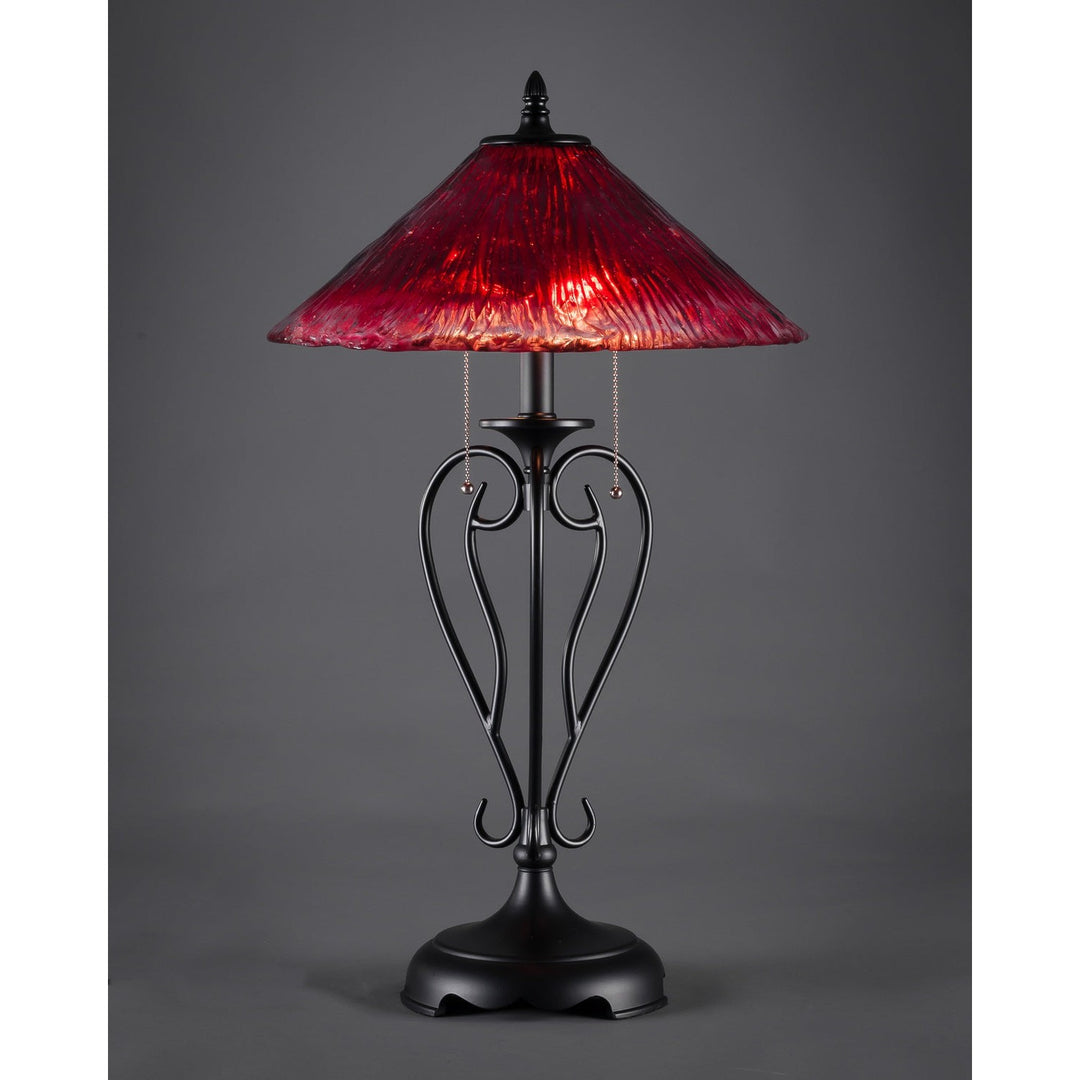 Toltec Lighting 42-MB-716  Olde Iron Lamp Matte Black
