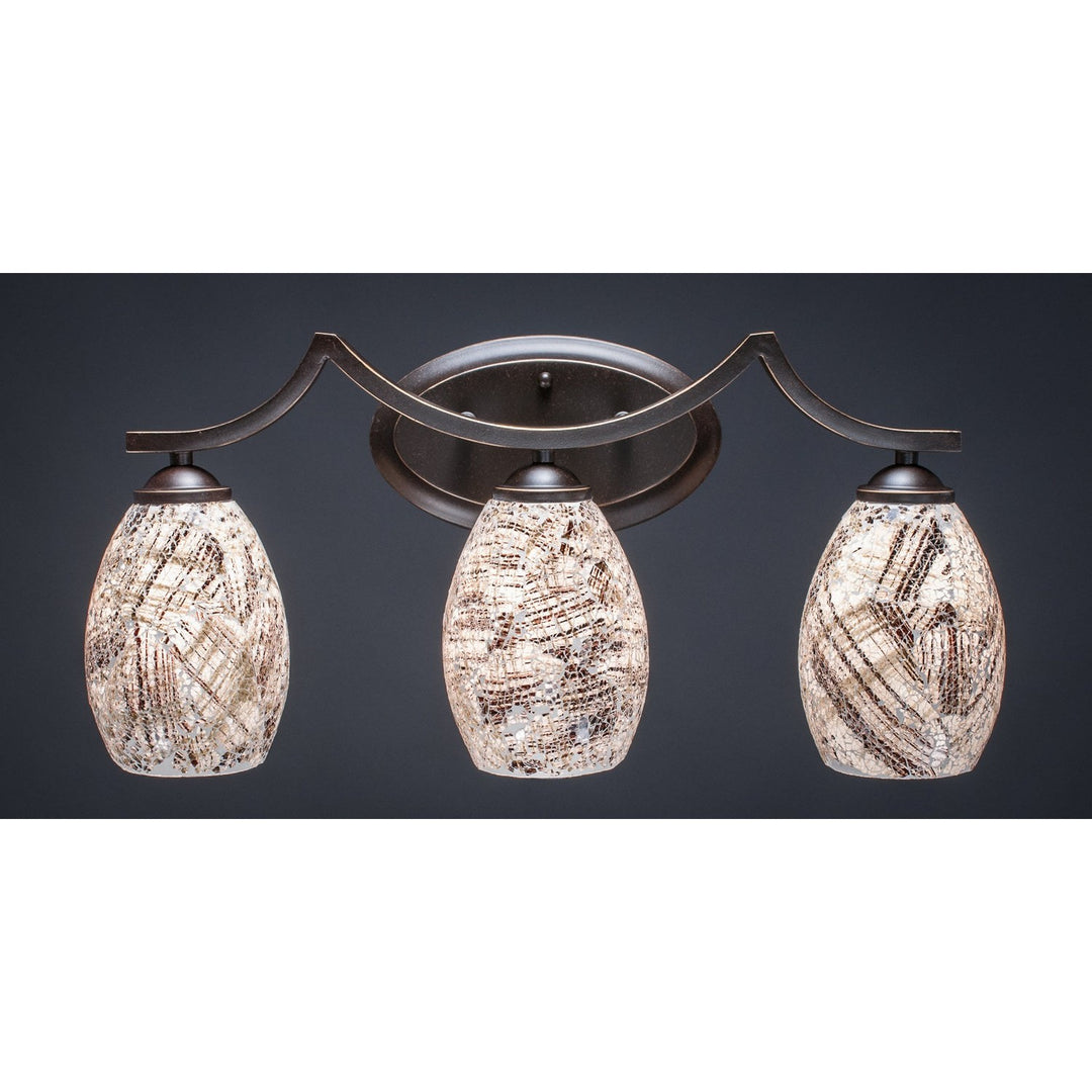 Toltec Zilo 553-dg-5054 Bath Vanity Light 22 in. wide - Dark Granite