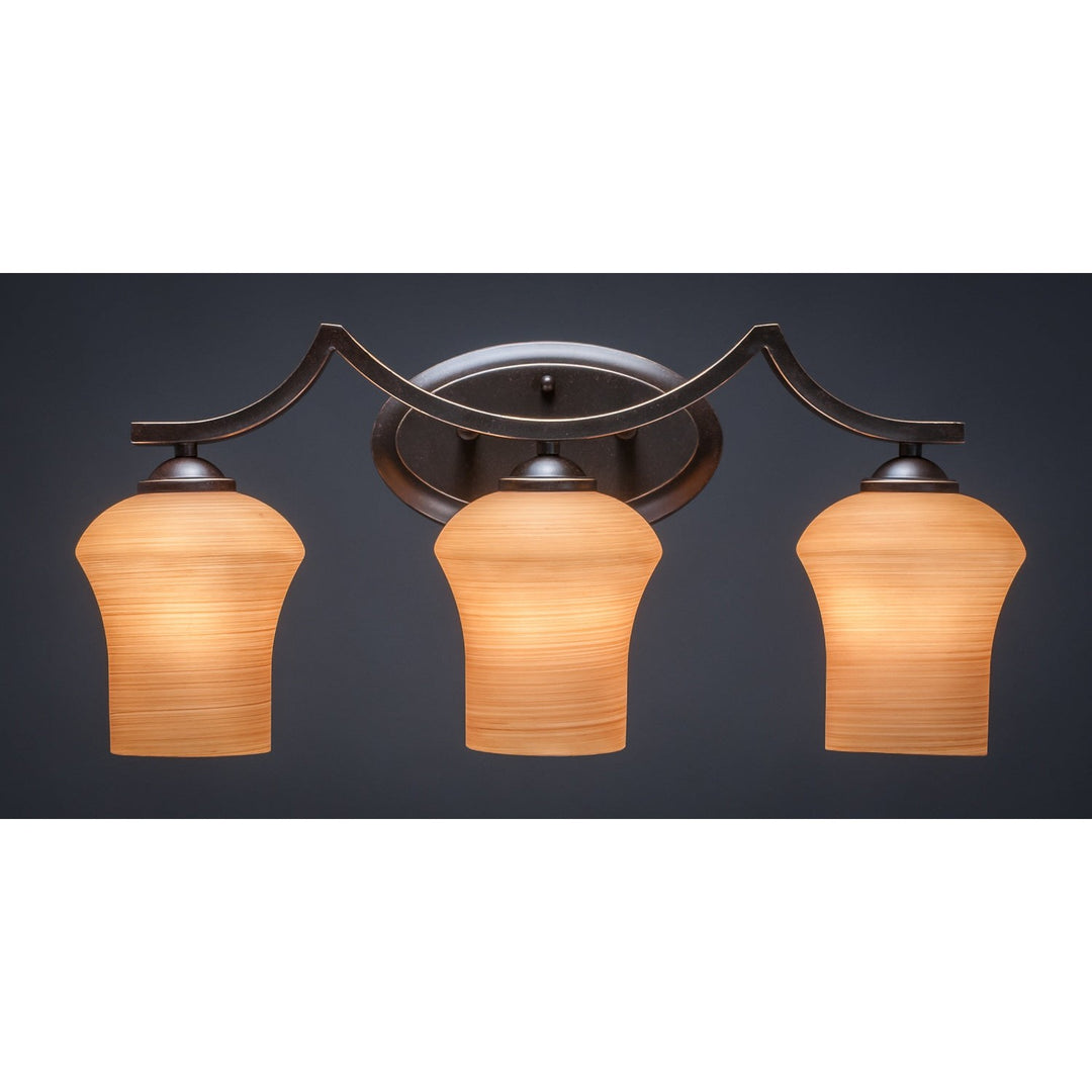 Toltec Zilo 553-dg-680 Bath Vanity Light 23 in. wide - Dark Granite