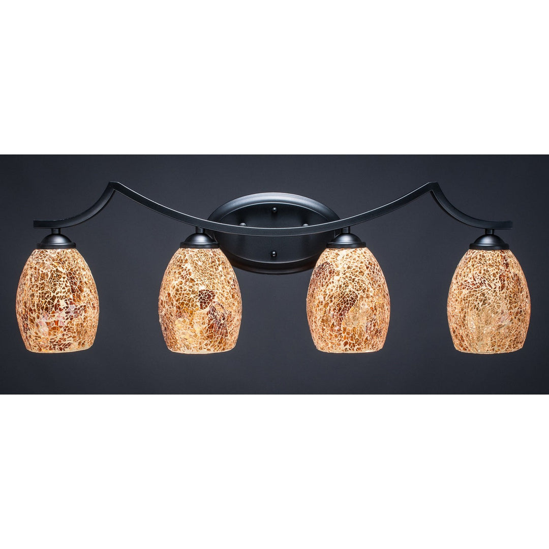 Toltec Zilo 554-mb-4175 Bath Vanity Light 31 in. wide - Matte Black