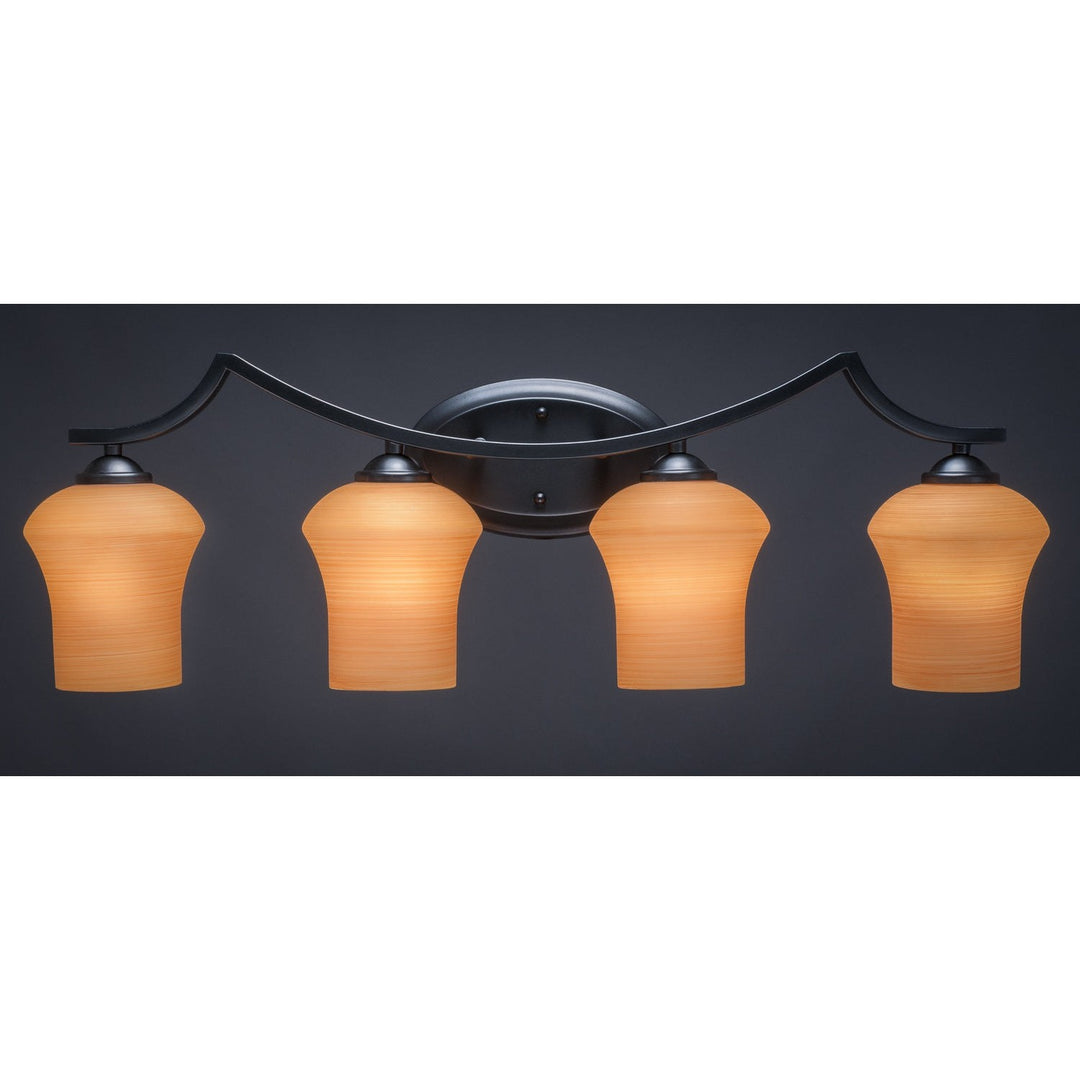 Toltec Zilo 554-mb-680 Bath Vanity Light 32 in. wide - Matte Black