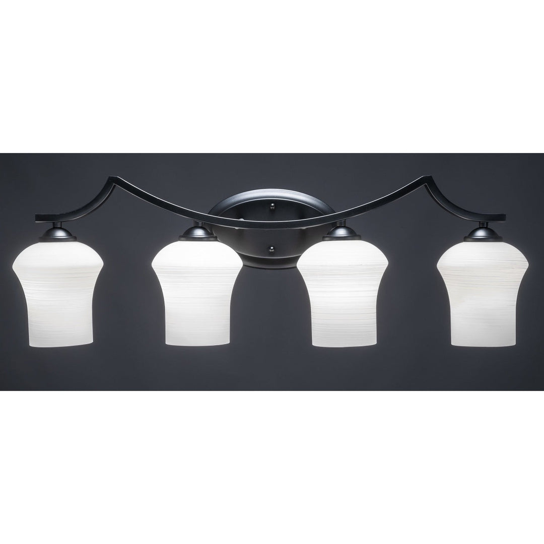 Toltec Zilo 554-mb-681 Bath Vanity Light 32 in. wide - Matte Black