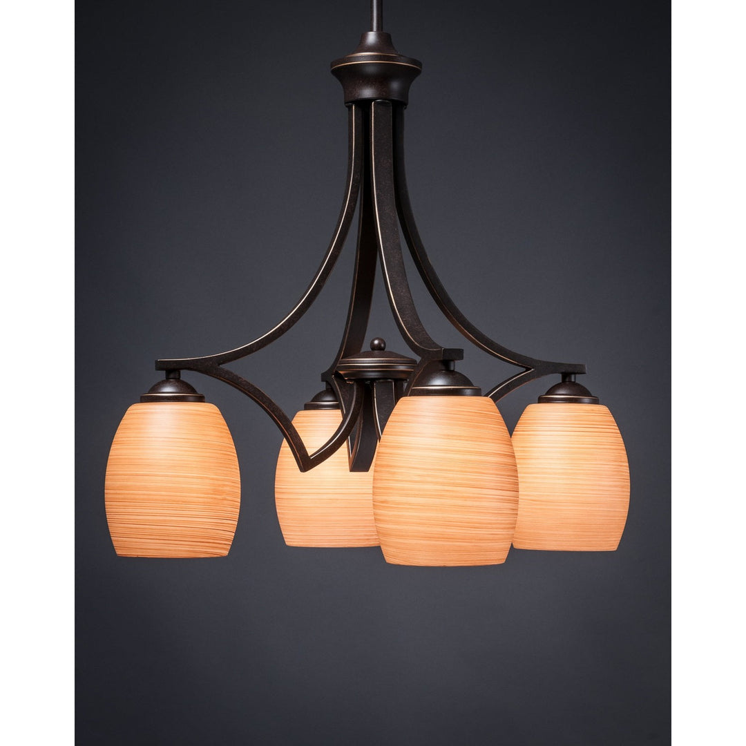 Toltec Zilo 568-dg-625 Chandelier Light - Dark Granite