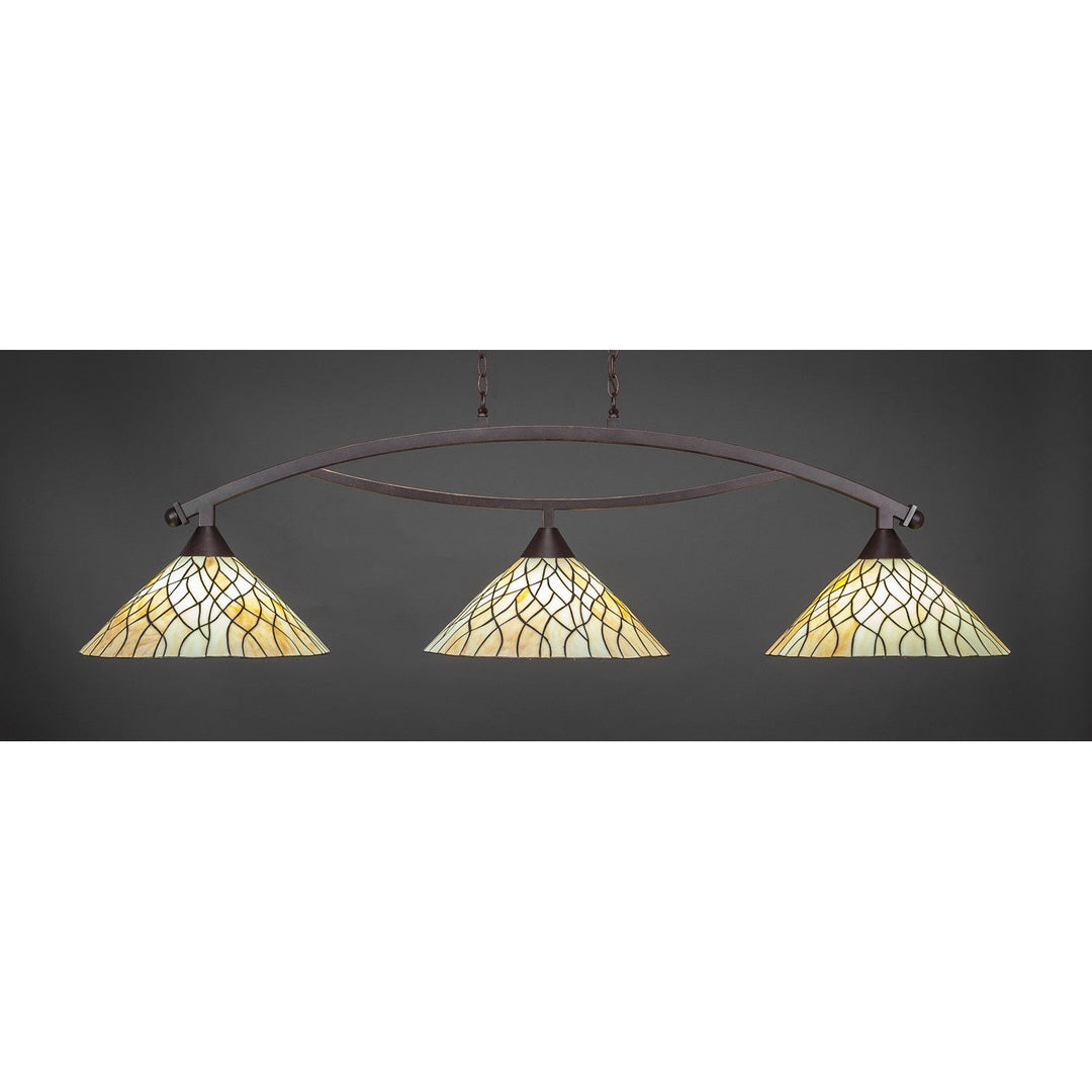 Toltec Bow 873-dg-911 Pendant Light - Dark Granite