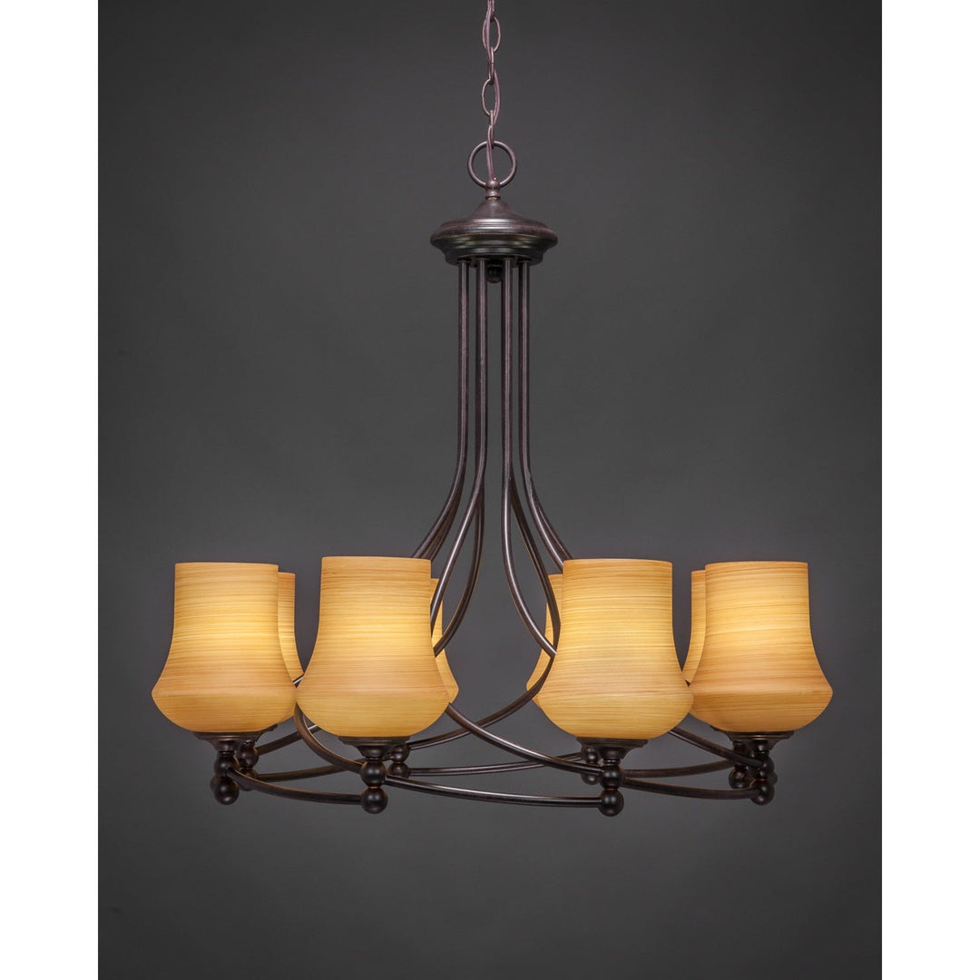 Toltec Capri 908-dg-680 Chandelier Light - Dark Granite