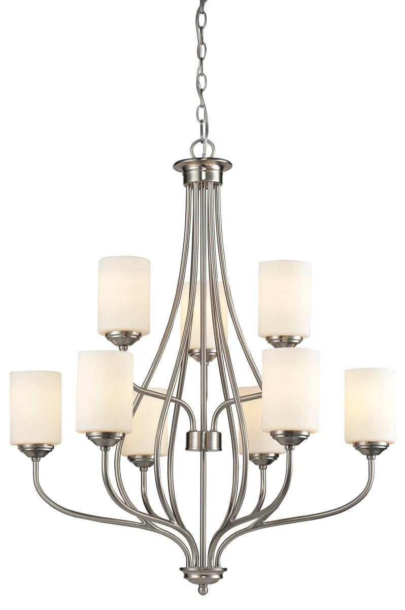 Z-Lite Cardinal 434-9-BN Chandelier Light - Brushed Nickel