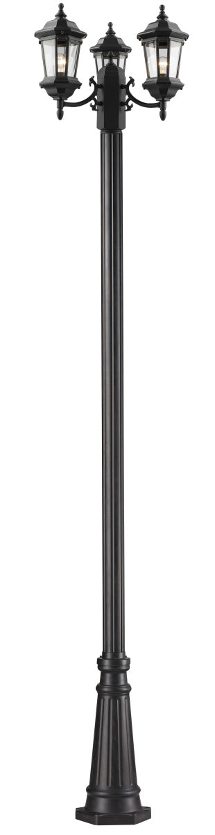Z-Lite Lighting 540MP3-519P-BK  Melbourne Outdoor Black
