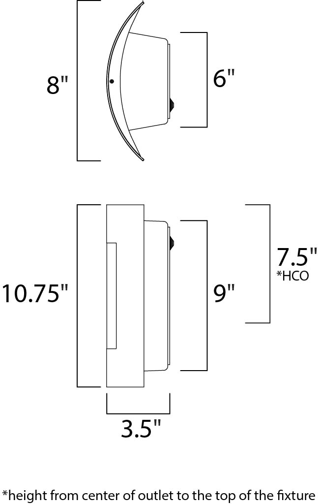 Maxim Lighting 64332WTBZ Modern View Led E26 Outdoor Bronze