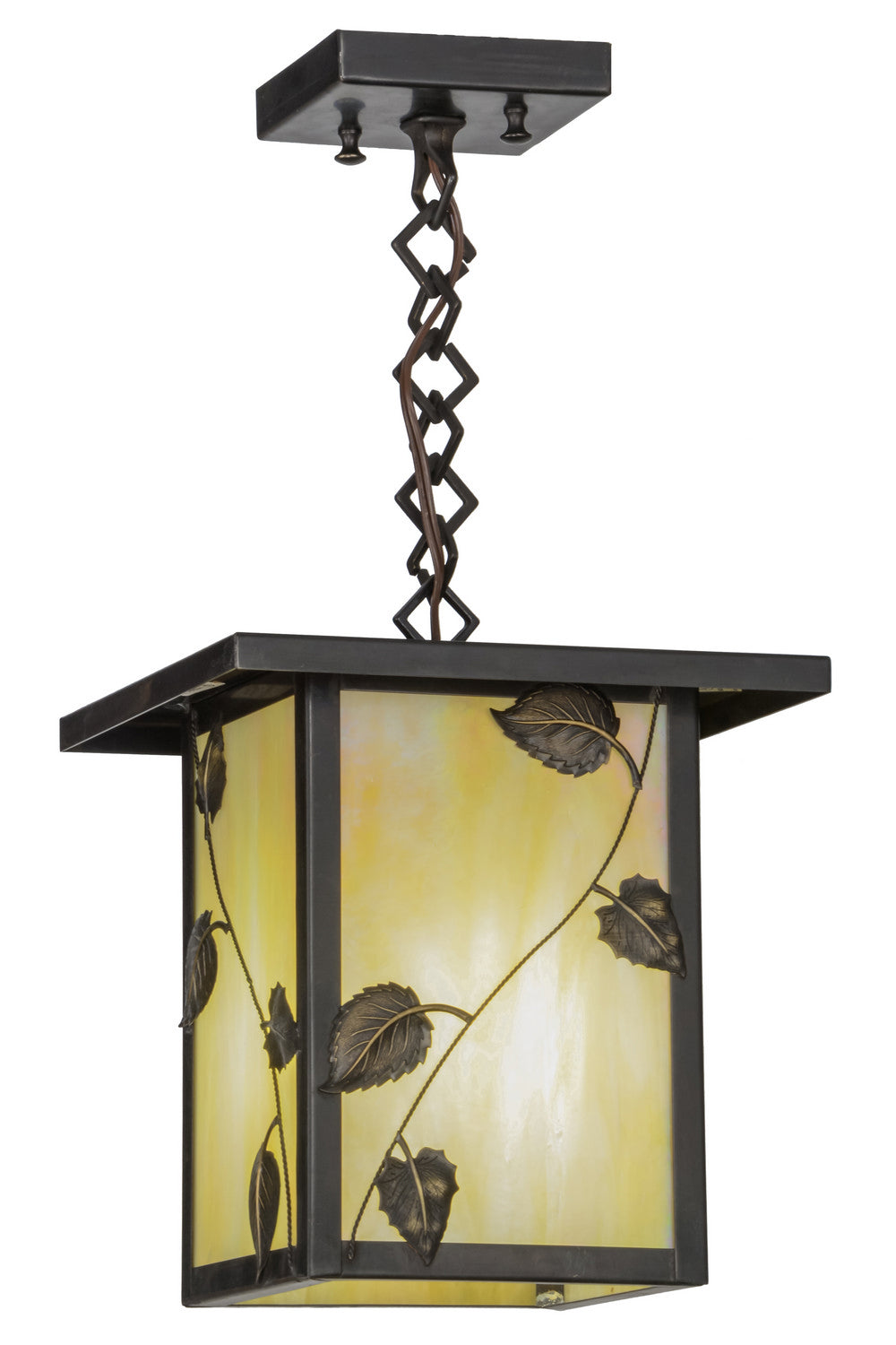 Meyda Tiffany Lighting 43616 Hyde Park One Light Pendant Outdoor Bronze / Dark