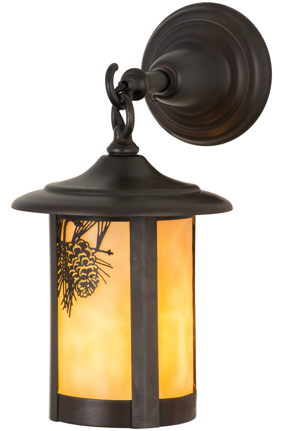 Meyda Tiffany Lighting 43801 Fulton One Light Wall Sconce Outdoor Bronze / Dark