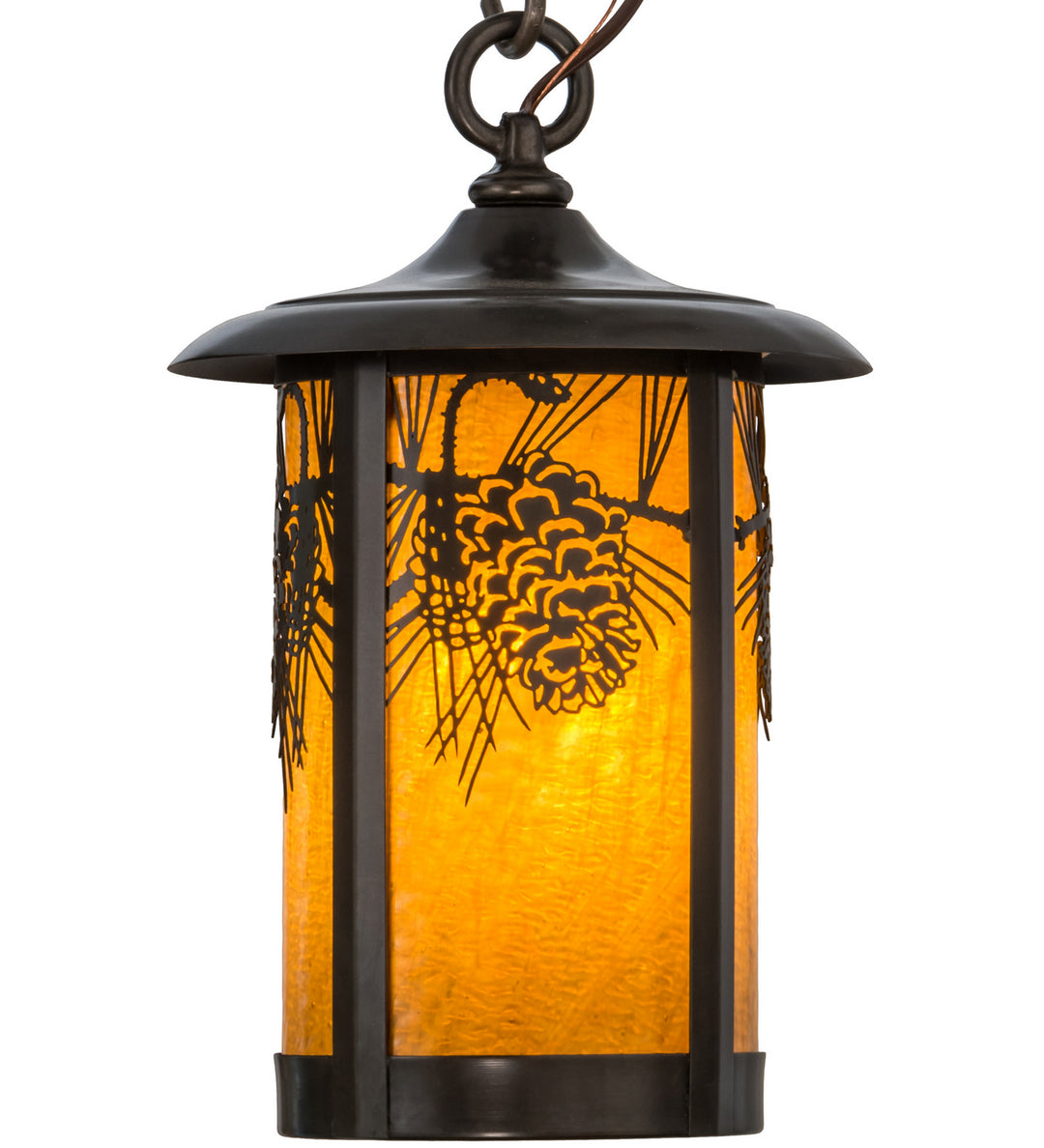 Meyda Tiffany Lighting 43878 Fulton One Light Pendant Outdoor Bronze / Dark