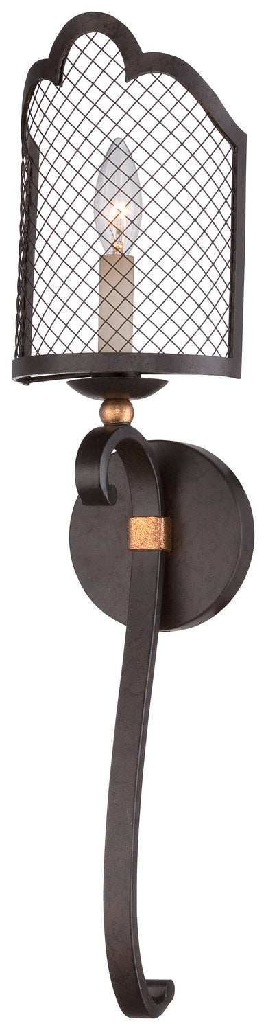 Metropolitan Cortona N7100-258B Wall Light - French Bronze W/ Gold Highlights
