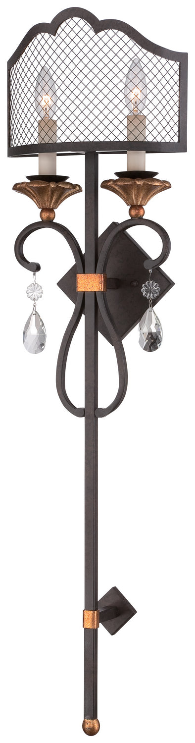 Metropolitan Cortona N7102-258B Wall Light - French Bronze W/ Gold Highlights
