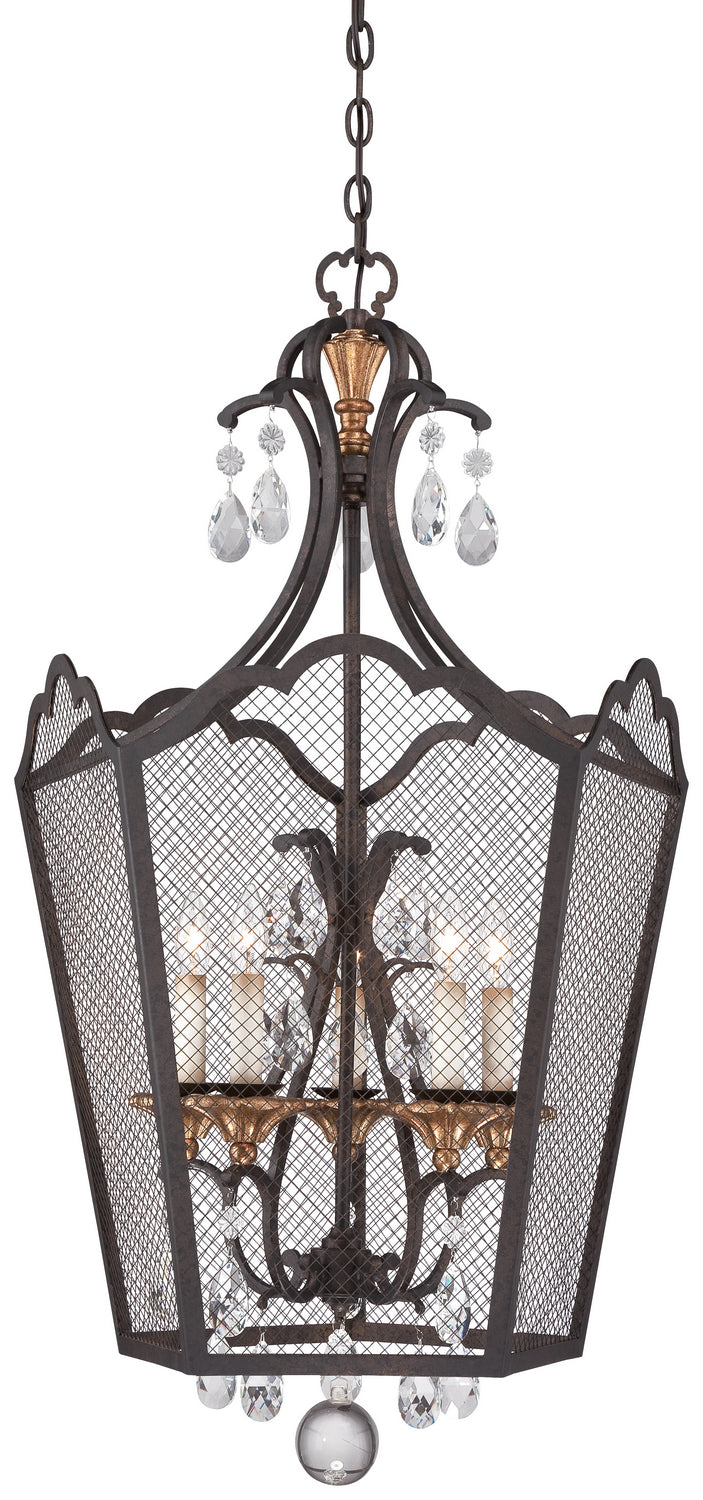 Metropolitan Cortona N7105-258B Pendant Light - French Bronze W/ Gold Highlights