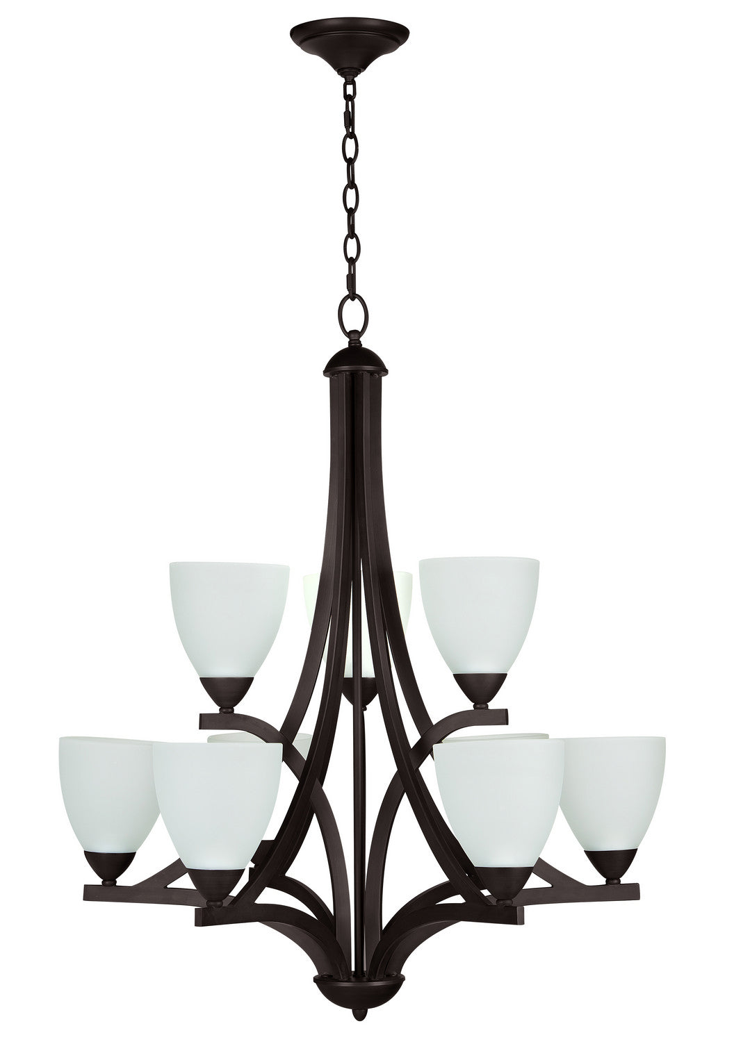 Craftmade Almeda 37729-OLB-WF Chandelier Light - Oiled Bronze w/White Frost