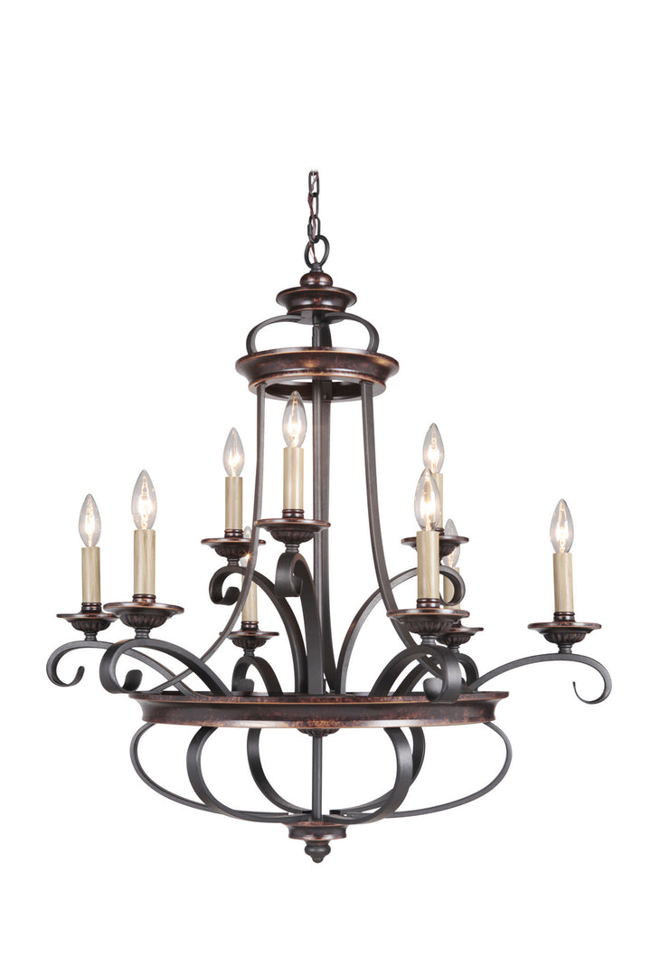 Craftmade Stafford 38729-AGTB Chandelier Light - Aged Bronze/Textured Black