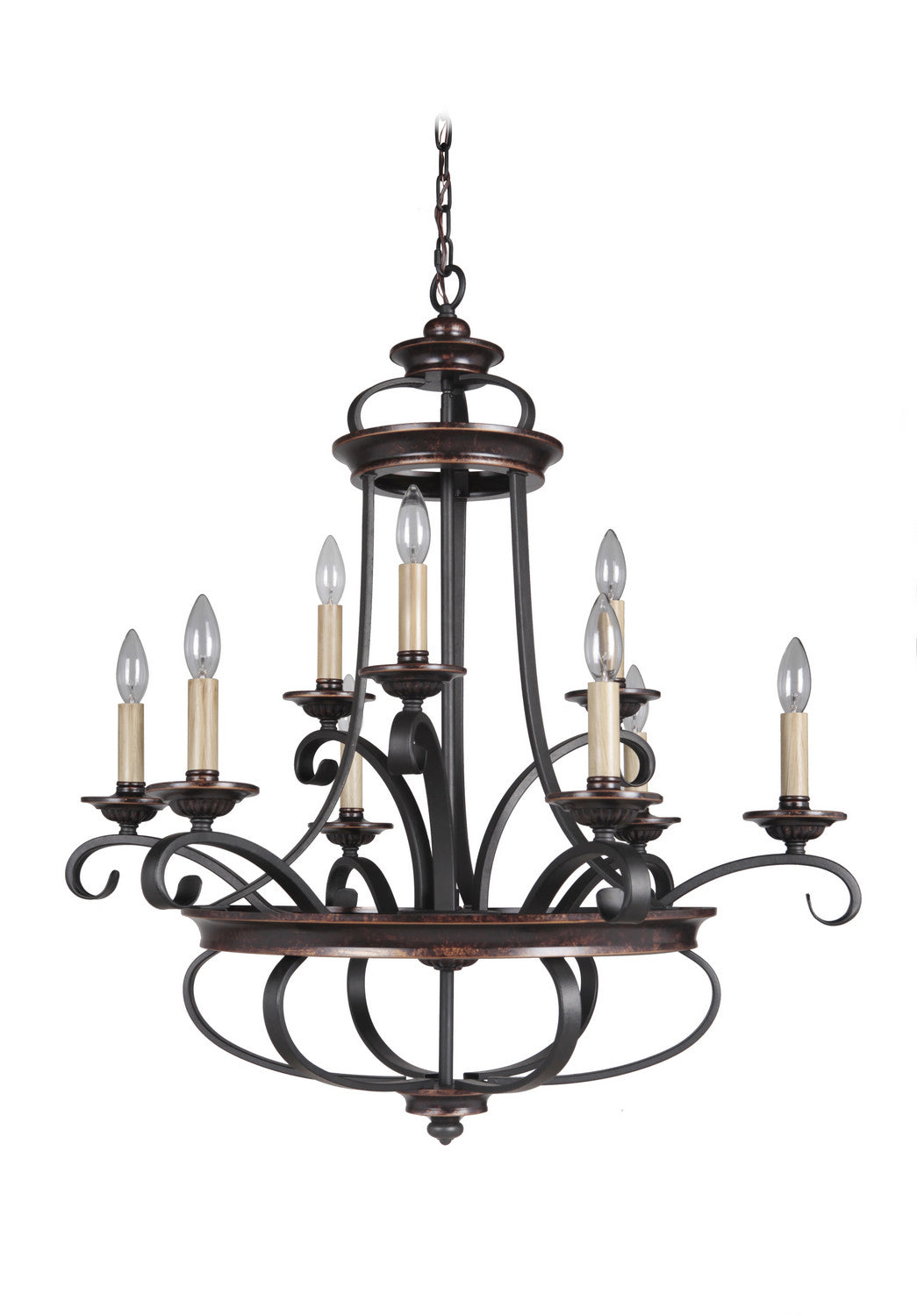 Craftmade Stafford 38729-AGTB Chandelier Light - Aged Bronze/Textured Black