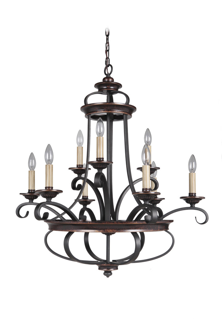 Craftmade Stafford 38729-AGTB Chandelier Light - Aged Bronze/Textured Black