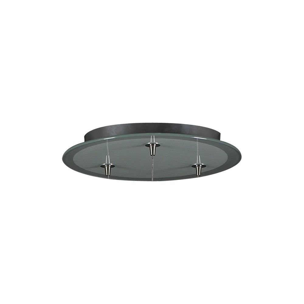 Plc Lighting 150 PAN (3-Lite Pan) Three Lite Glass Pendant Pan Canopy Decor Pewter, Nickel, Silver