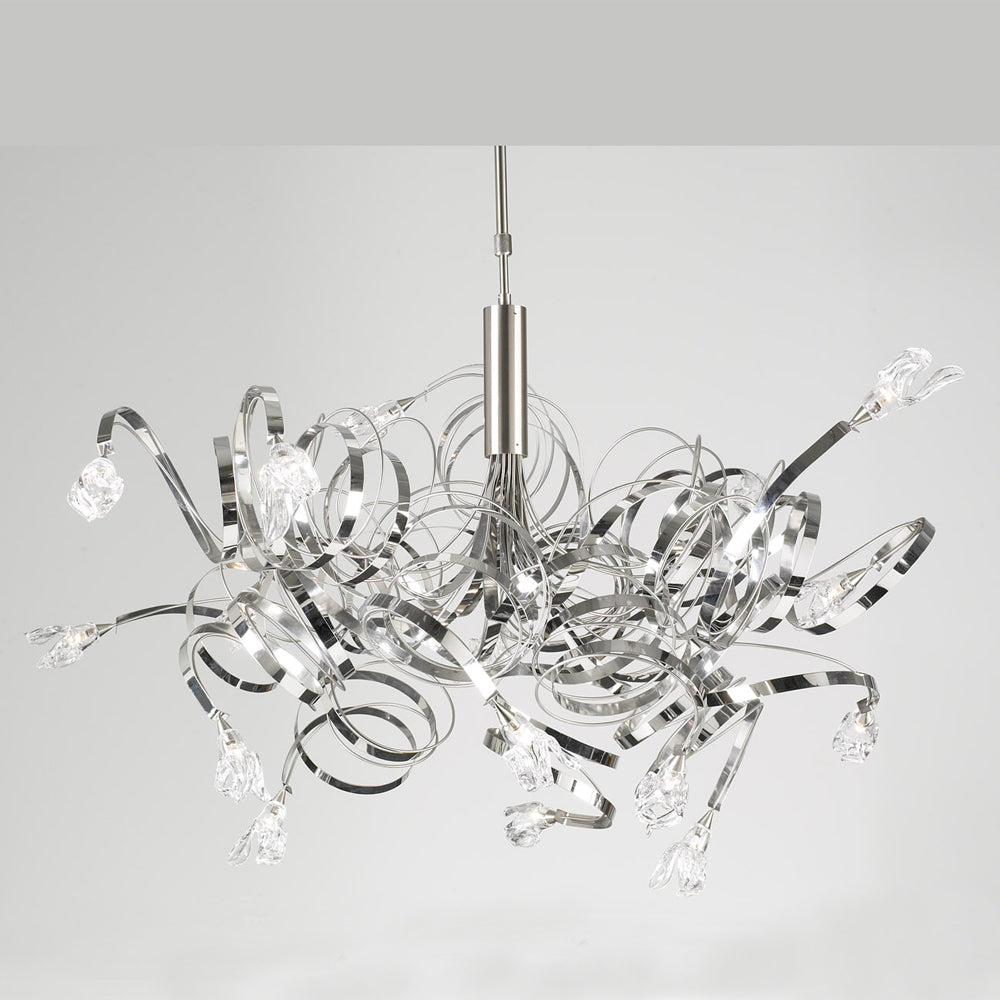 PLC Ribbon 6046 SN Chandelier Light - Satin Nickel