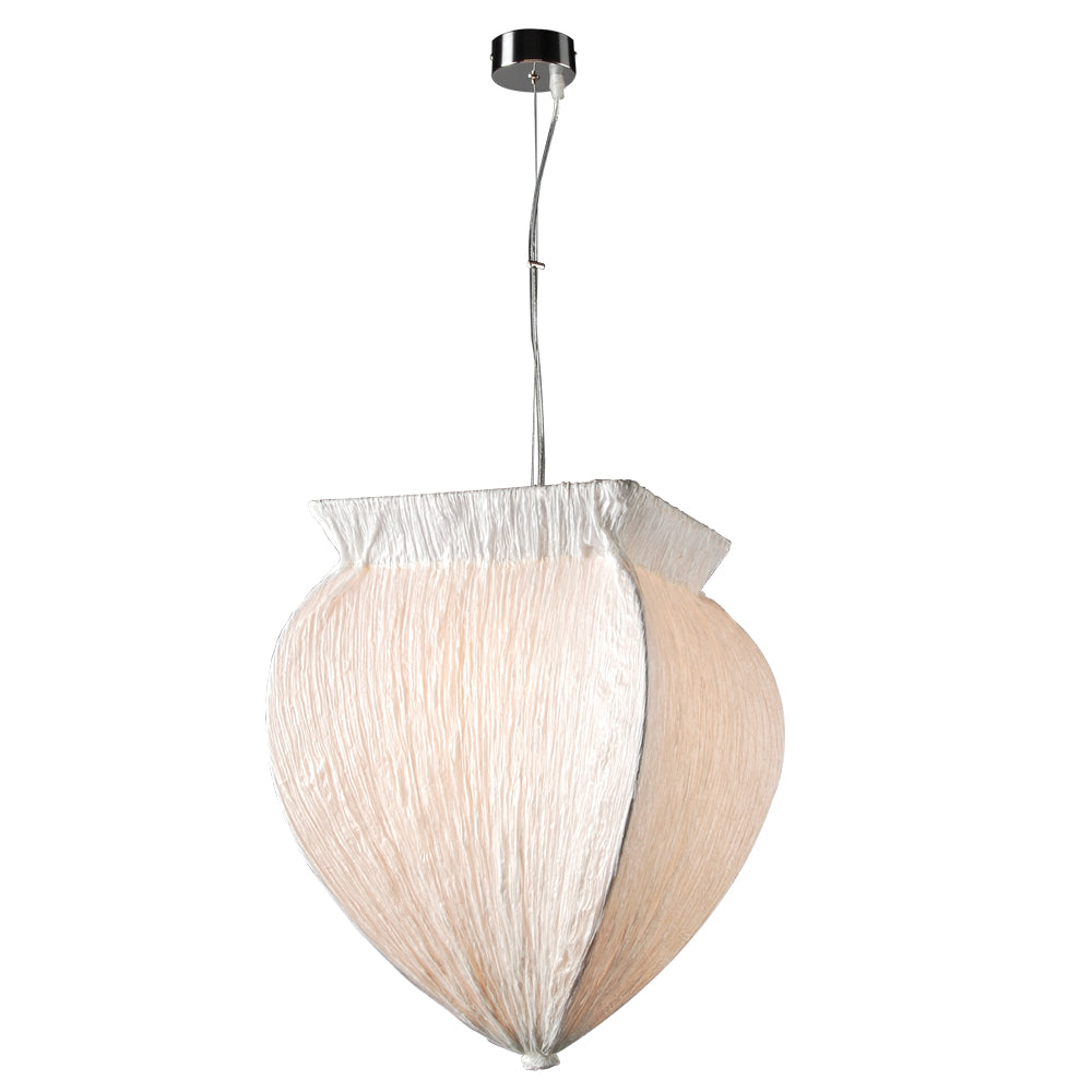 PLC Bombay 73034 WHITE Pendant Light - Polished Chrome