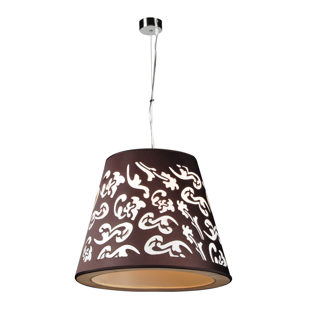 PLC Infinity 73037 BLACK Pendant Light - Polished Chrome