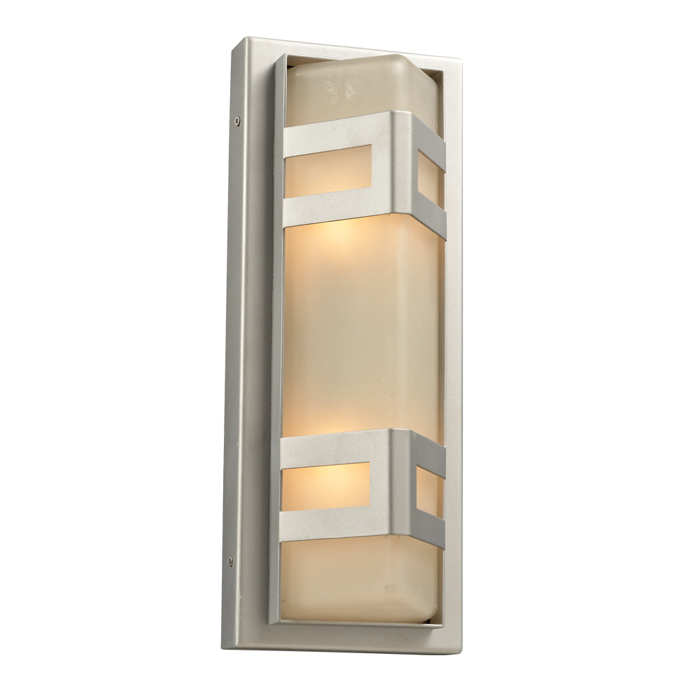 Plc Lighting 8043 SL Sasha Two Light Outdoor Fixture Outdoor Pewter, Nickel, Silver