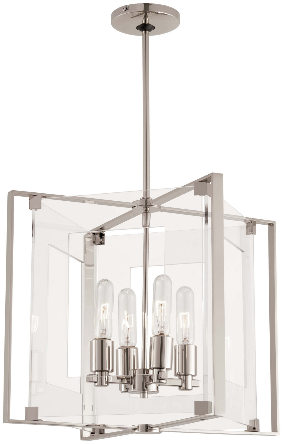 George Kovacs Crystal Clear P1404-613 Pendant Light - Polished Nickel