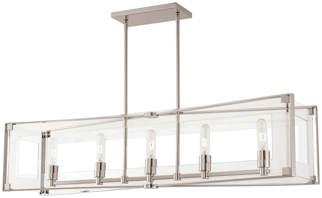 George Kovacs Crystal Clear P1405-613 Pendant Light - Polished Nickel