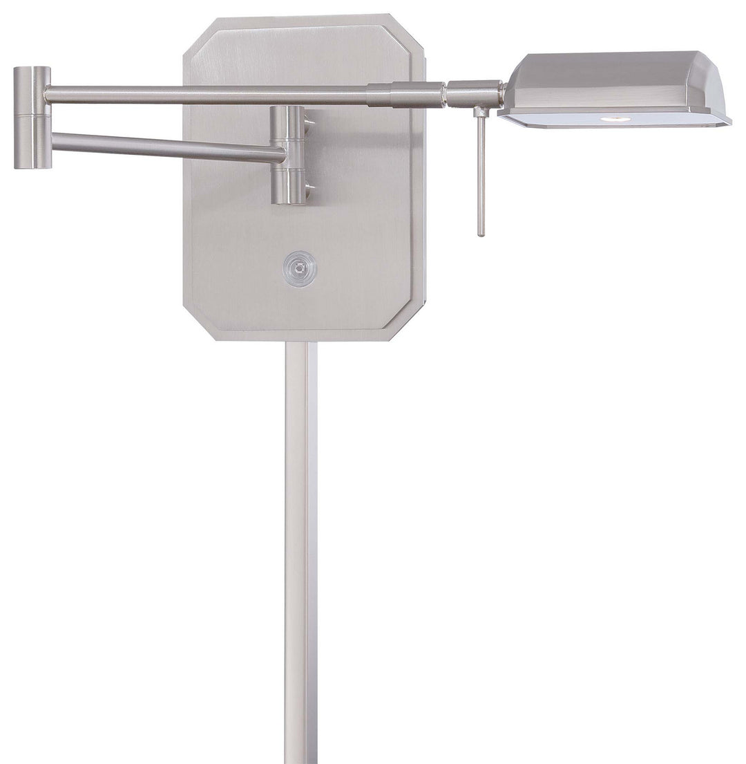 George Kovacs Lighting P4348-084 George's Reading Room Led Swing Arm Wall Lamp Lamp Pewter, Nickel, Silver