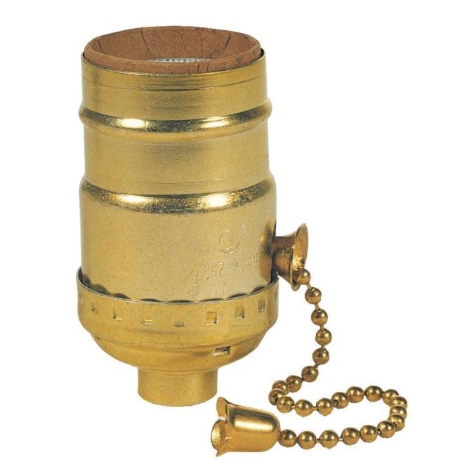 Westinghouse Lighting 7041100  On/Off Pull Chain Socket Home Decor Brass-Plated