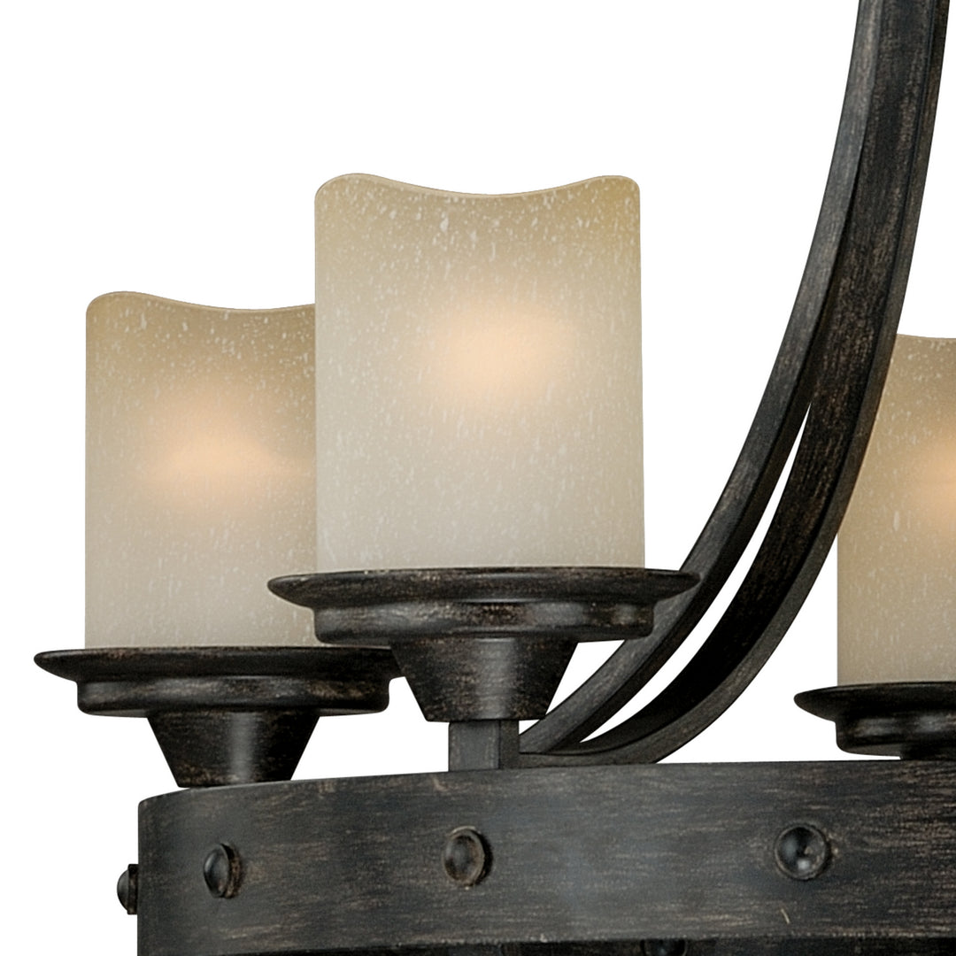 Vaxcel Halifax H0135 Chandelier Light - Black Walnut