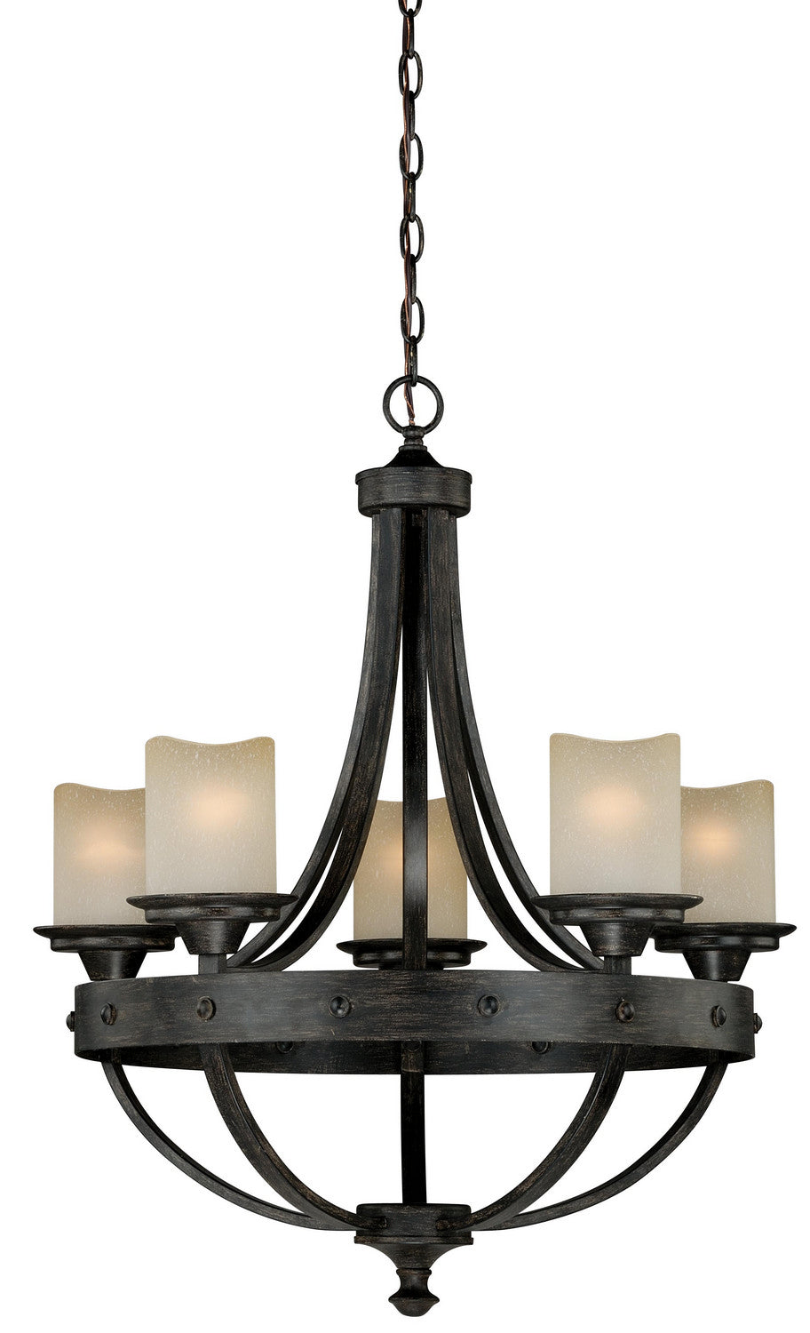 Vaxcel Halifax H0135 Chandelier Light - Black Walnut