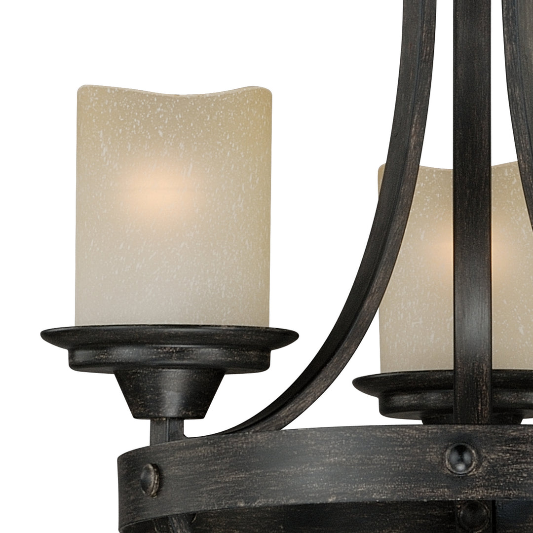Vaxcel Halifax H0136 Chandelier Light - Black Walnut