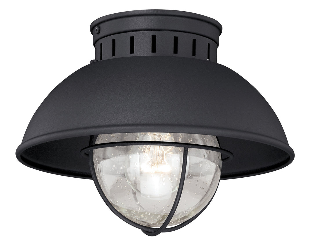 Vaxcel Lighting T0142 Harwich One Light Outdoor Flush Mount Outdoor Black
