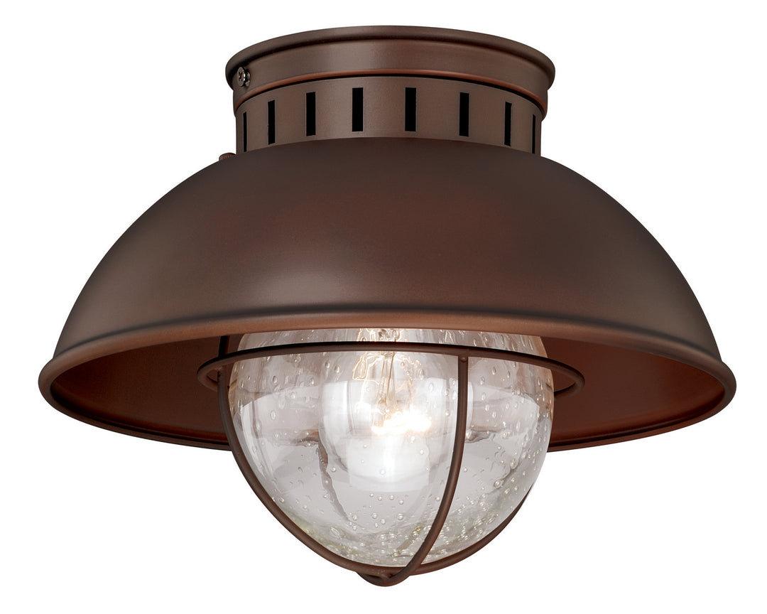 Vaxcel Lighting T0143 Harwich One Light Outdoor Flush Mount Outdoor Bronze / Dark