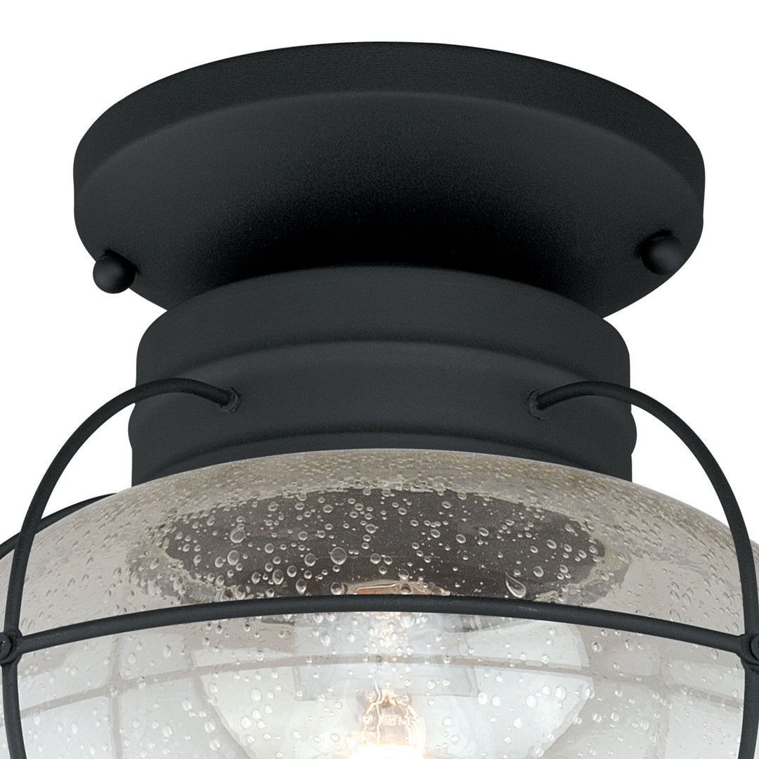 Vaxcel Lighting T0144 Chatham One Light Outdoor Semi Flush Mount Outdoor Black