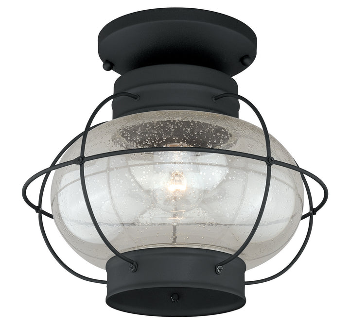 Vaxcel Lighting T0144 Chatham One Light Outdoor Semi Flush Mount Outdoor Black