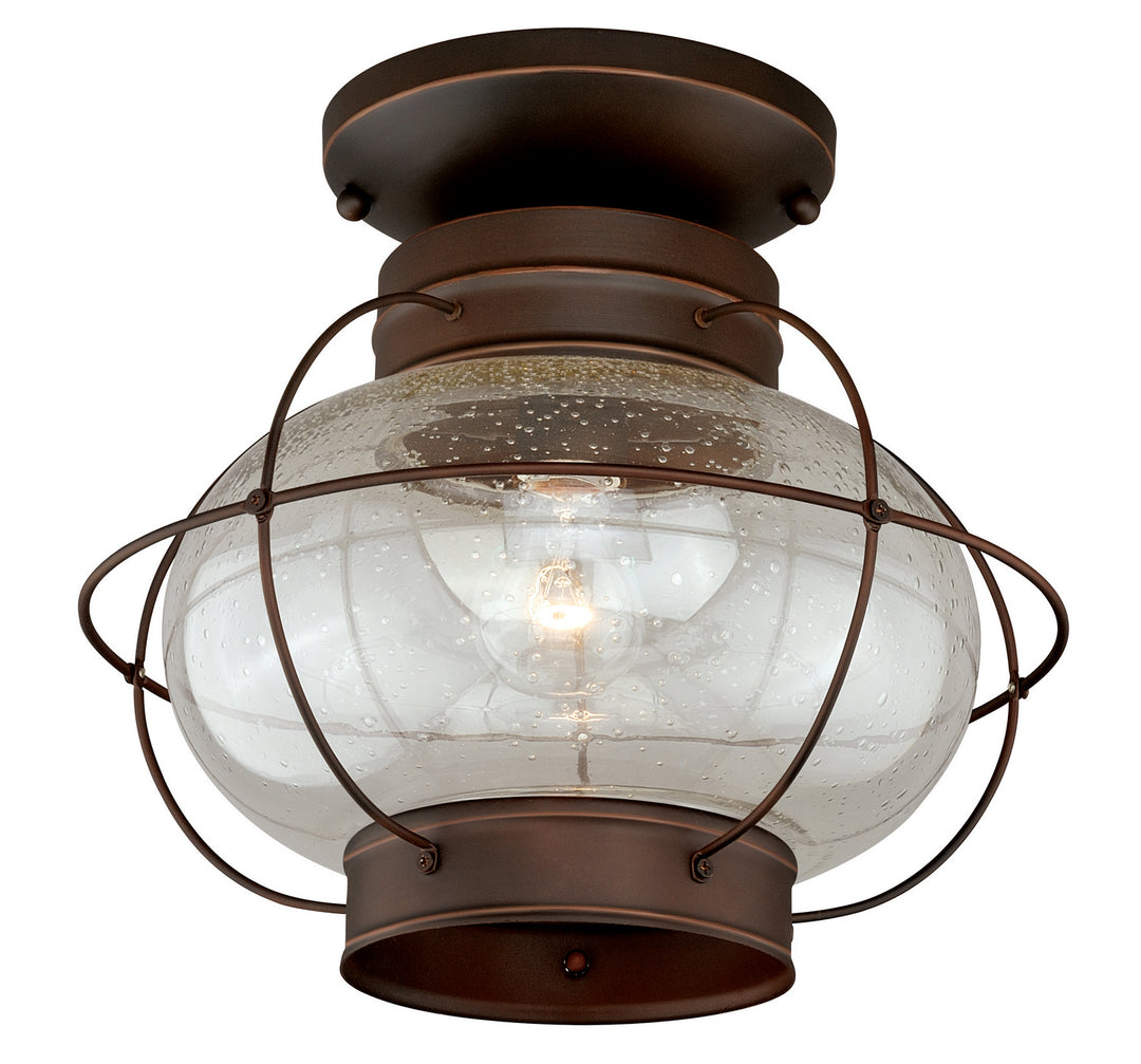 Vaxcel Lighting T0145 Chatham One Light Outdoor Semi Flush Mount Outdoor Bronze / Dark