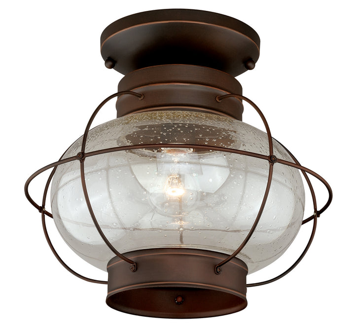 Vaxcel Lighting T0145 Chatham One Light Outdoor Semi Flush Mount Outdoor Bronze / Dark