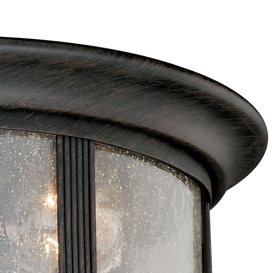 Vaxcel Lighting T0155 Hanover Two Light Outdoor Flush Mount Outdoor Bronze / Dark