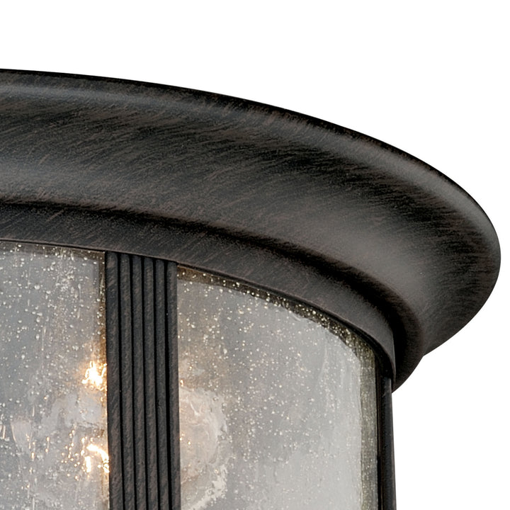 Vaxcel Lighting T0155 Hanover Two Light Outdoor Flush Mount Outdoor Bronze / Dark
