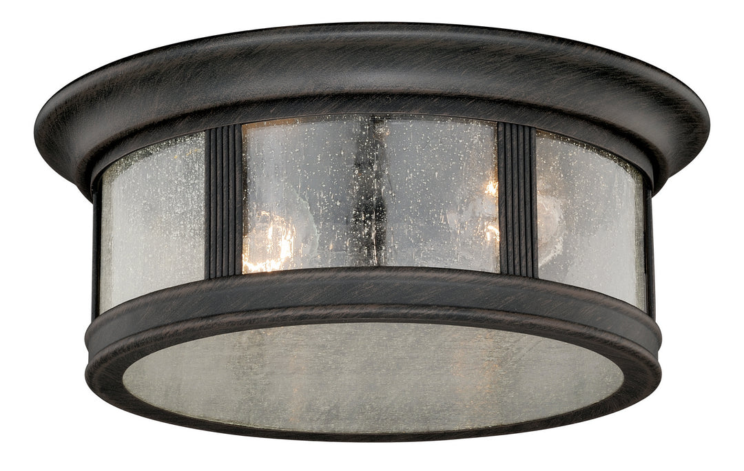 Vaxcel Lighting T0155 Hanover Two Light Outdoor Flush Mount Outdoor Bronze / Dark
