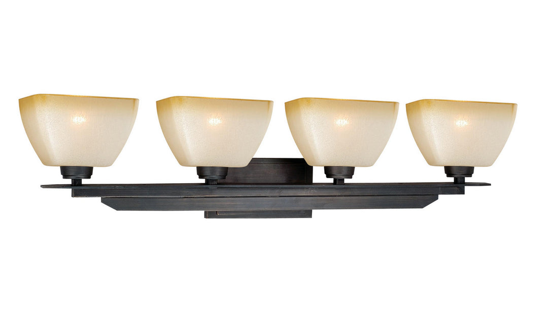 Vaxcel Descartes II W0115 Bath Vanity Light 35 in. wide - Architectural Bronze
